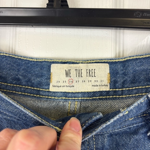 Free People We the Free Maggie mid rise straight leg cropped jeans sz 26 - Picture 8 of 14